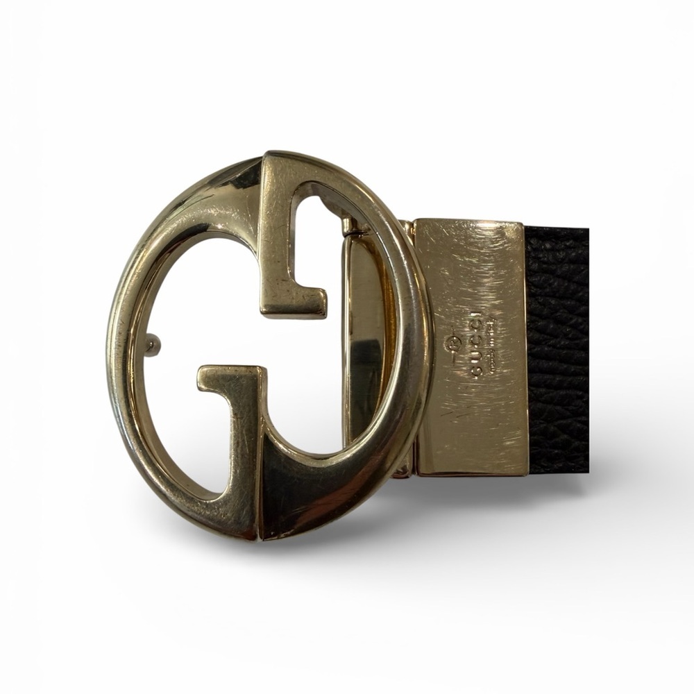 Gucci Reversible Orange & Black Leather Belt - Picture 9 of 10